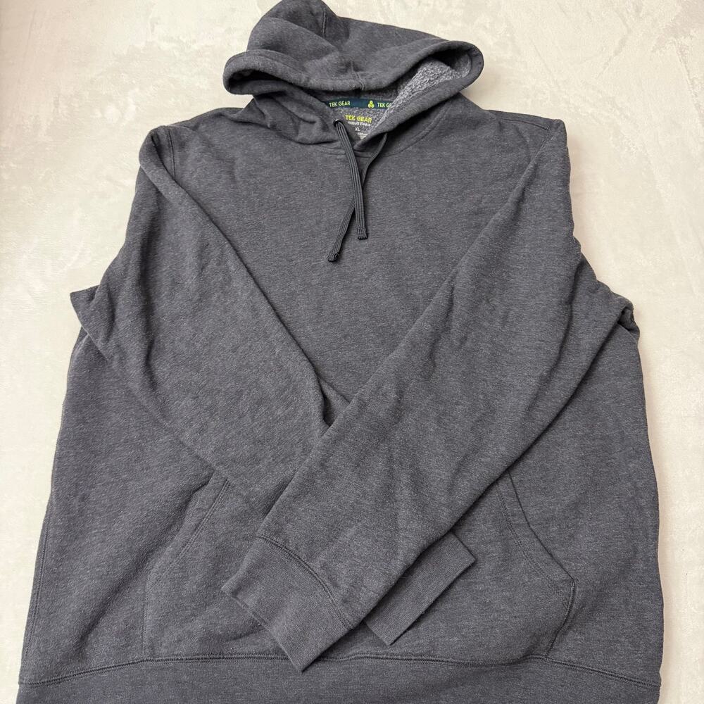 Tek Gear Ultrasoft Fleece Hoodie Men’s XL Charcoal Gray Pullover Sweatshirt